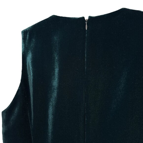 Elie Tahari Jemra Velvet Velour Keyhole Cocktail Evening Dress Green Size US 4 - Picture 6 of 10